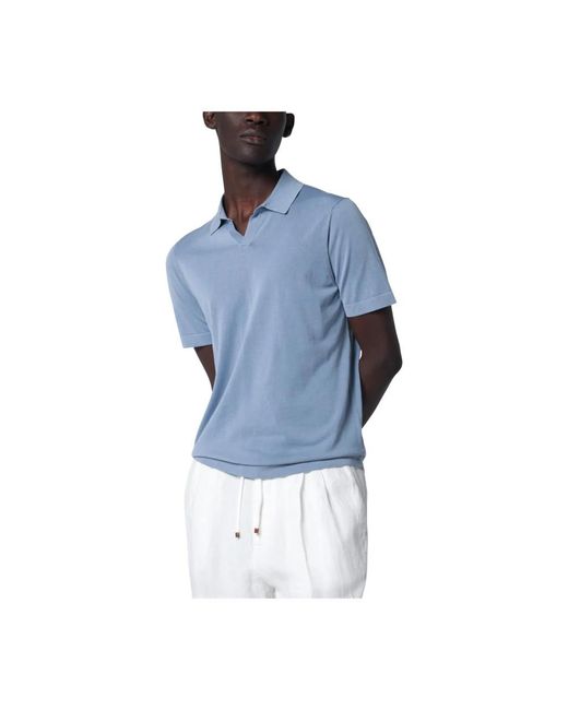 Drumohr Blue Polo Shirts for men