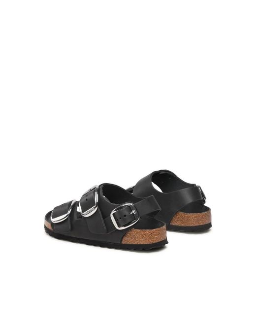 Birkenstock Black Schwarze flache sandalen