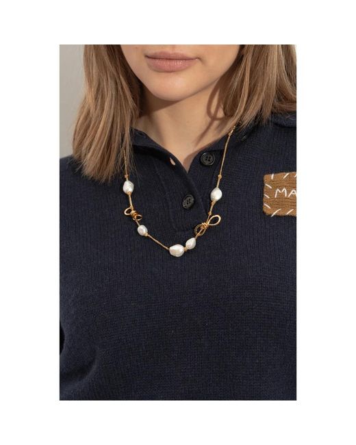 Marni Metallic Perlenhalskette