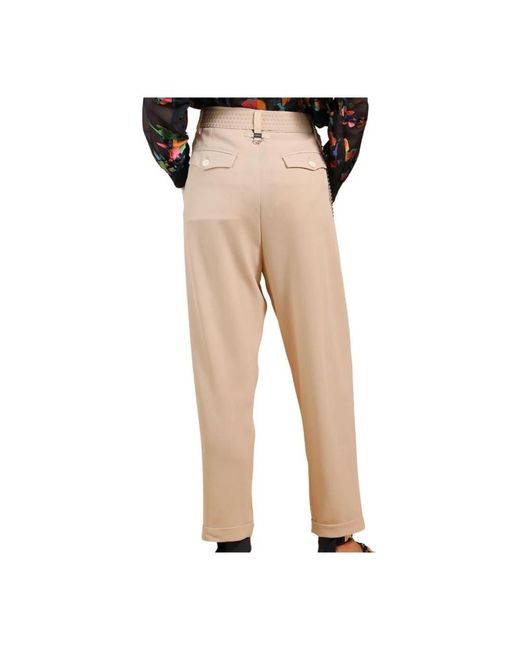 Suit Trousers High de color Natural