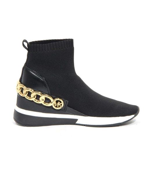 Michael Kors Blue Skyler Bootie Stretch Strick Schuhe