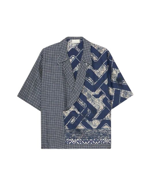 Pierre Louis Mascia Blue Short Sleeve Shirts for men