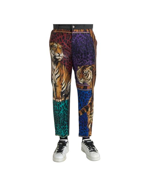 Dolce & Gabbana Blue Slim-Fit Trousers for men