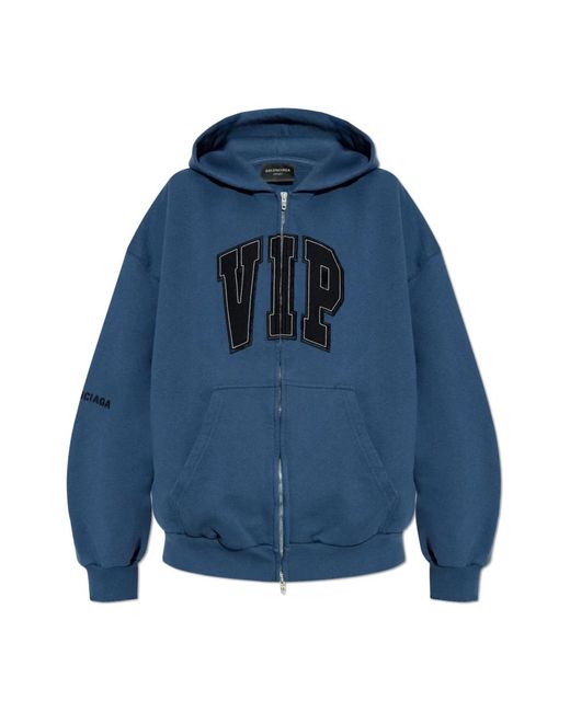 Balenciaga Blue Kapuzenpullover
