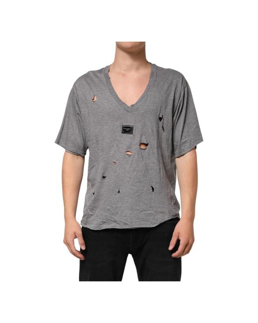 Dolce & Gabbana Gray T-Shirts for men