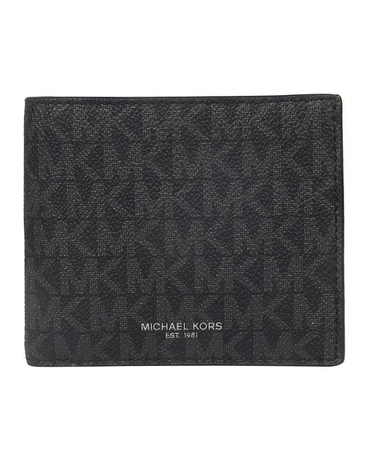 Michael Kors Schlanke ledergeldbörse in Black für Herren