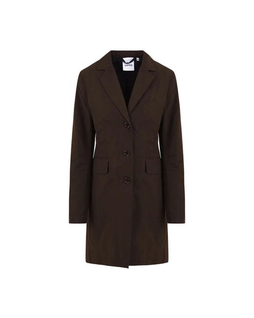 Aspesi Single-Breasted Coats in het Black