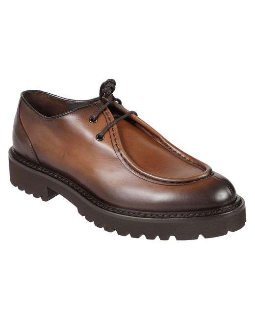 Doucal's Brown Laced Shoes for men