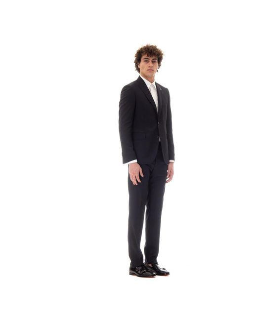 Tagliatore Kostuums ,Blauw ,Wol Blauwe Wollen Jurk Met Zakken in het Black voor heren