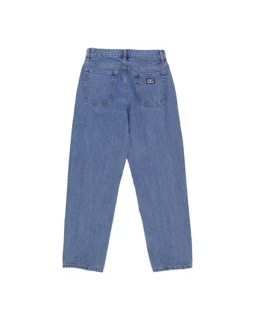 Obey Blue Straight Fit Jeans for men