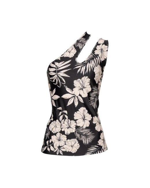 Pinko Black Sleeveless Tops