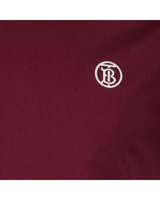Burberry Logo besticktes t-shirt in Red für Herren