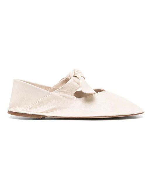 Hereu White Pumps mit eckiger zehenpartie und schleifendetail