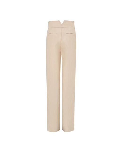 Cult Gaia Natural Straight Trousers