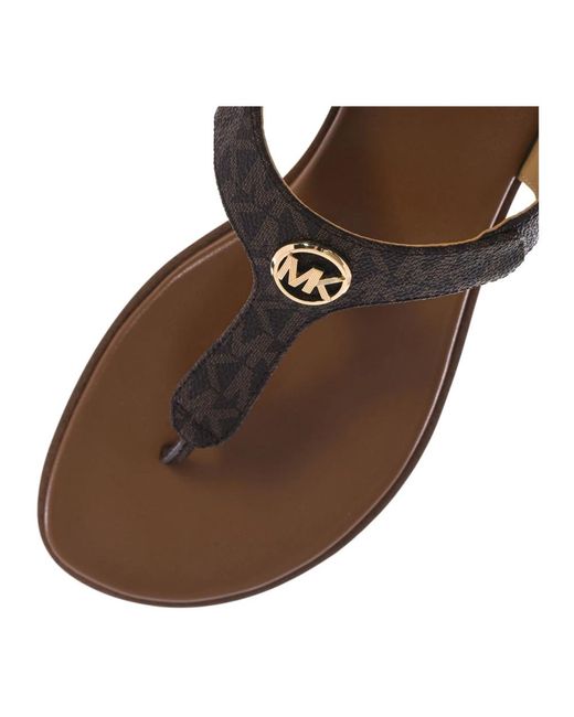 Michael Kors Brown Flache sandalen