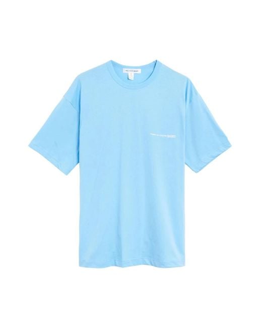 Logo tee shirt knit oversize fit di Comme des Garçons in Blue da Uomo