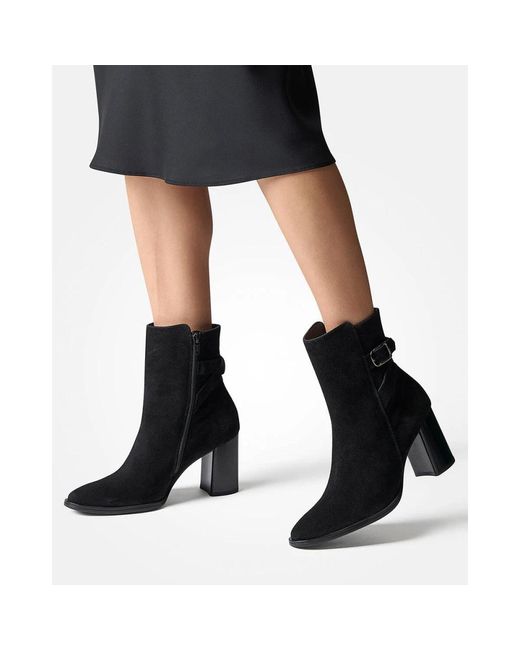 Paul Green Elegante Hoge Hak Enkellaars in het Black