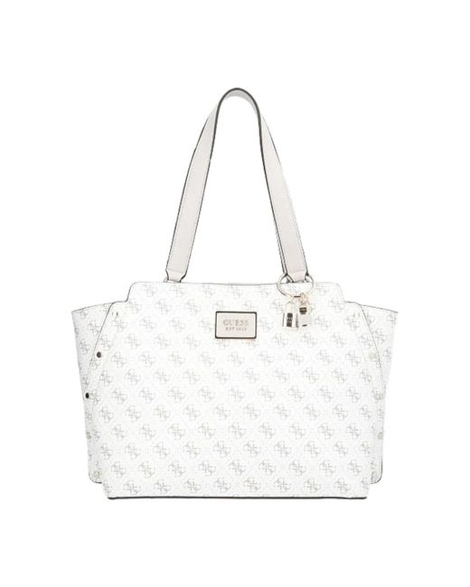 Guess White Shoulder Bags