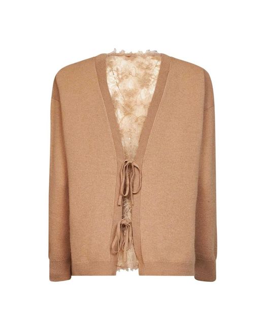 Ermanno Scervino Natural Cardigans