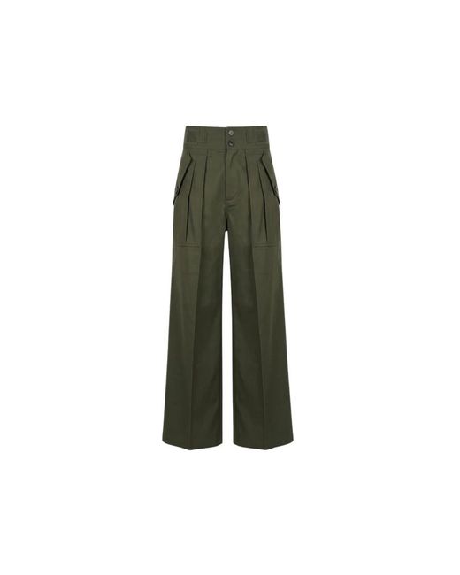 Frankie Shop Green Wide Trousers