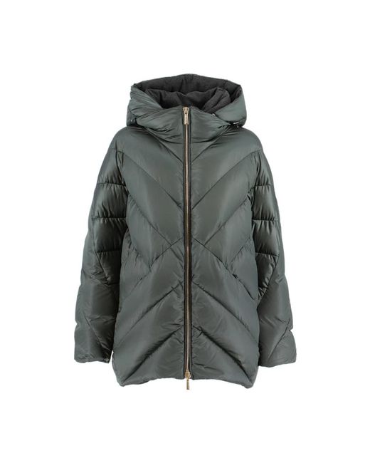 Moorer Jassen ,Groen Hoodie Jas Voor Vrouwen in het Gray