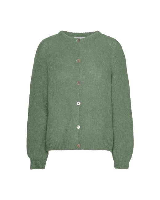 American Dreams Truien & Vesten ,Groen ,Wol Zachte Alpaca Cardigan in het Green