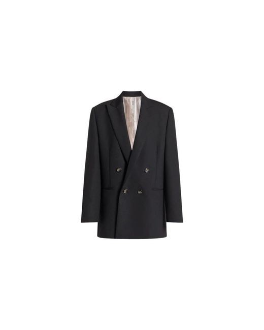 Alberta Ferretti Double-Breasted Blazer in het Black