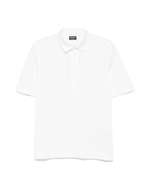 Polo Shirts Zegna de hombre de color White