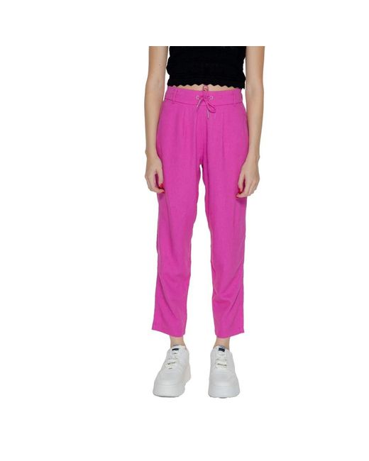 ONLY Straight Trousers in het Pink