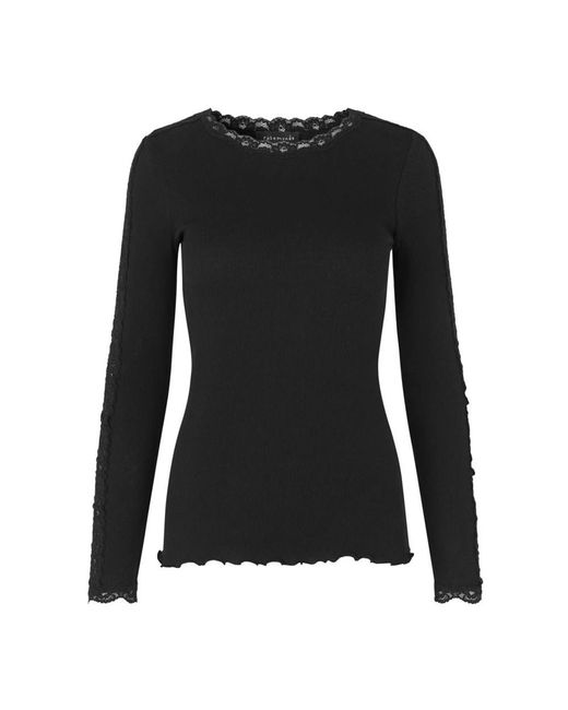 Long Sleeve Tops di Rosemunde in Black
