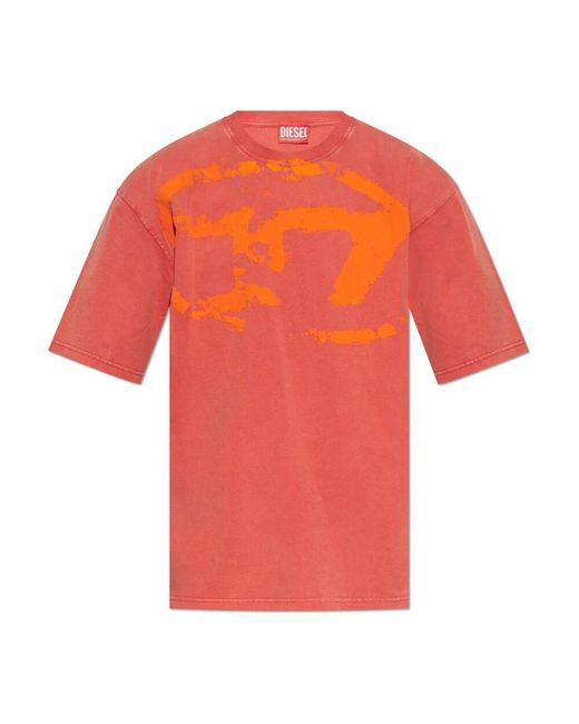 DIESEL T-shirt t-boxt-r21 in Orange für Herren