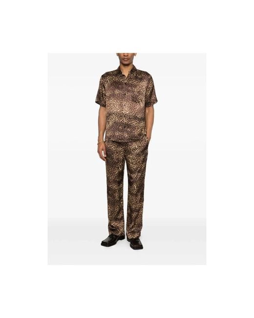Ernest W. Baker Brown Wide Trousers for men