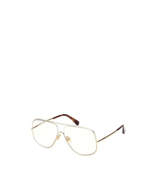 Max Mara Pilot-Frame Bril in het Metallic