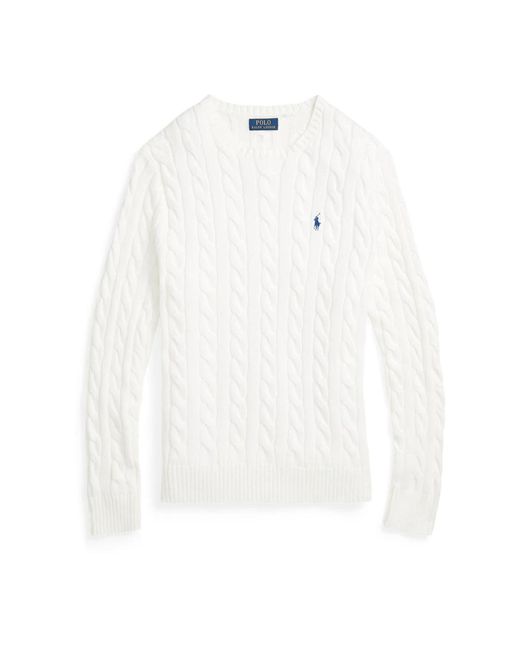 Polo Ralph Lauren White Round-Neck Knitwear for men