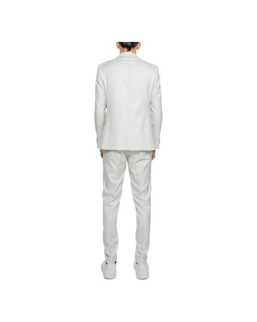 MULISH Gray Single Breasted Suits for men