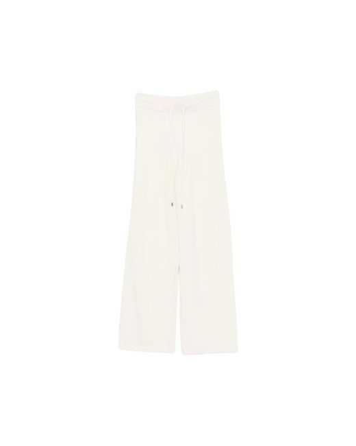 Ermanno Scervino White Wide Trousers