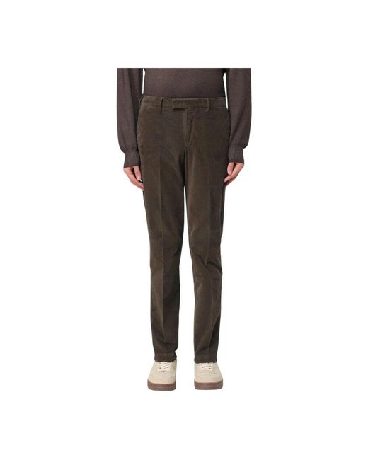 PT Torino Stilvolle Braune Cordhose Slim Fit in Gray für Herren
