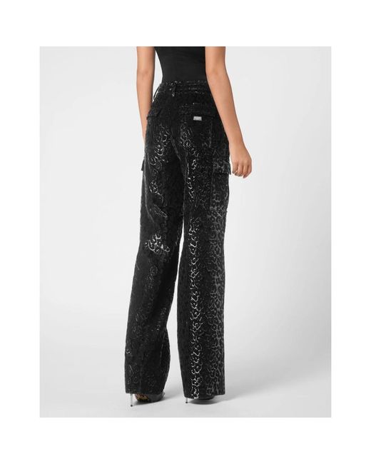 Philipp Plein Velvet Palace Cargo Fit in het Black