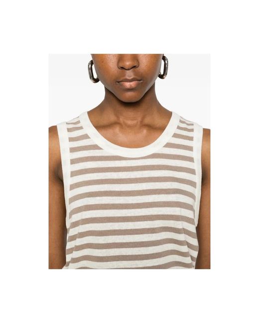 Majestic Filatures Natural Sleeveless Tops