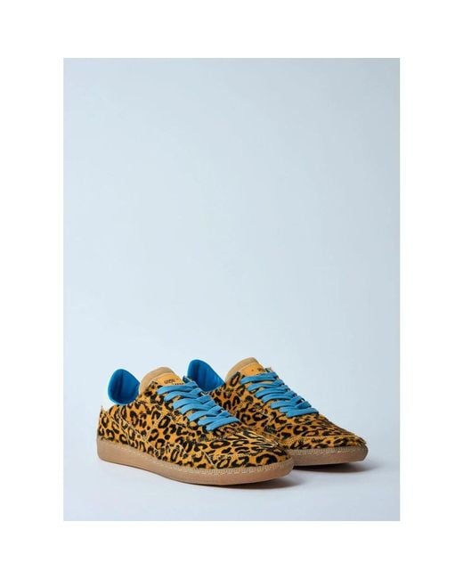 HIDNANDER Brown Leopard Print Low-Top Sneakers