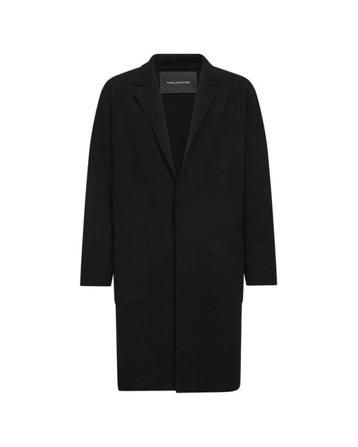 Tagliatore Black Single-Breasted Coats for men