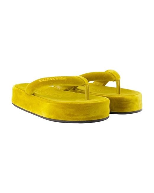 Balenciaga Yellow Flip Flops