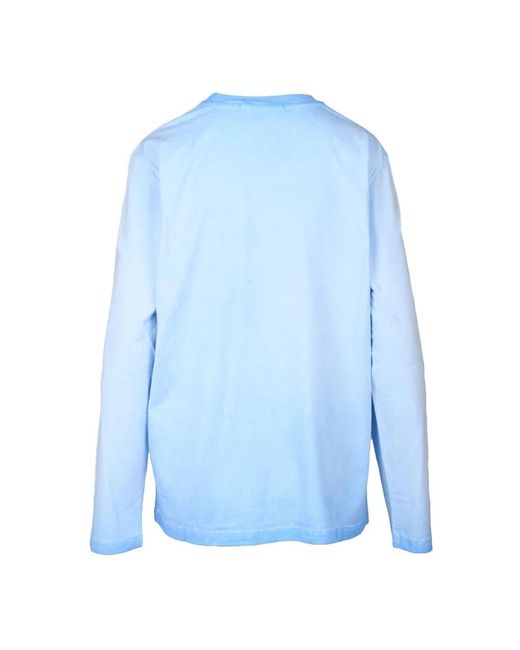 MSGM Blue Baumwoll-T-Shirt Mit Einzigartigem Design