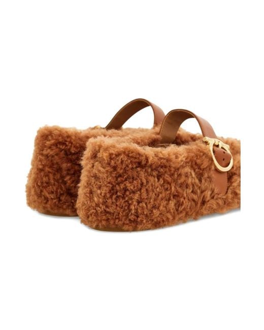 Ferragamo Ballerinas in het Brown