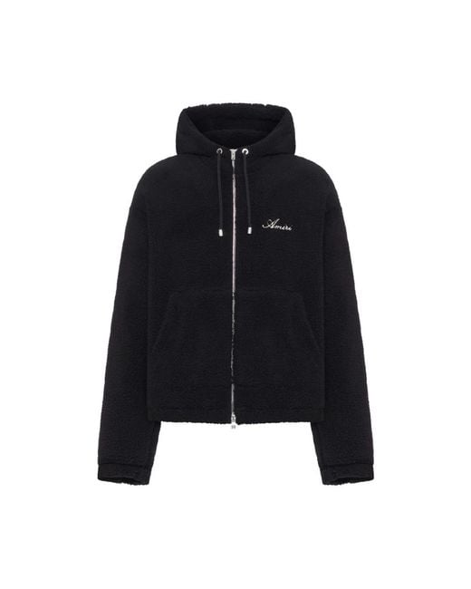 Amiri Black Zip-Throughs for men