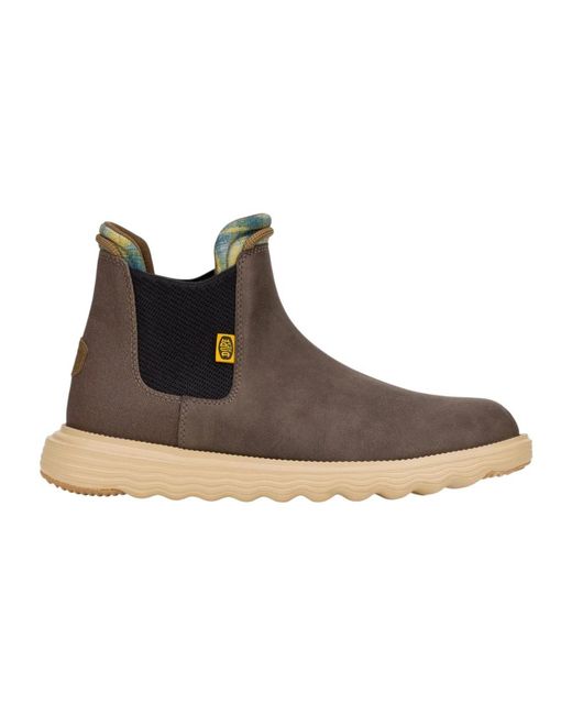 HeyDude Brown Chelsea Boots for men