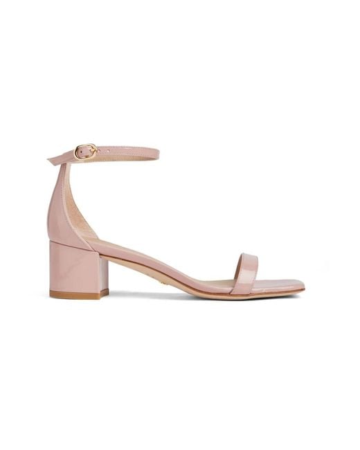 Stuart Weitzman Pink Flat Sandals