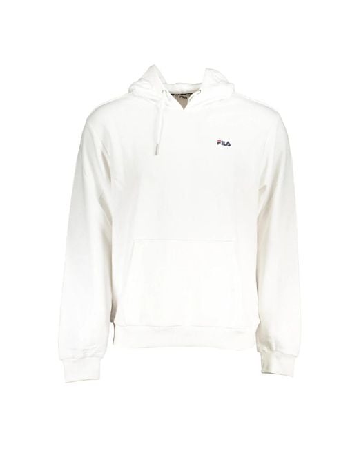 Fila White Essential Hoodie Cotton for men