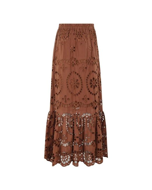 Midi Skirts Mc2 Saint Barth de color Brown