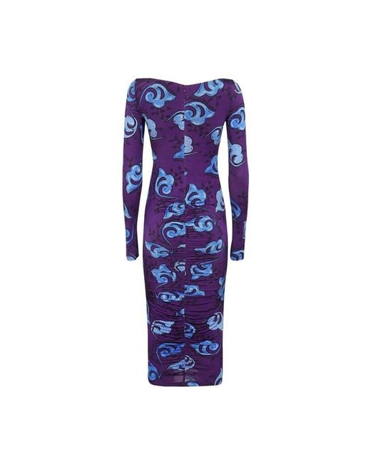 Versace Jeans Couture Blue Midi Dresses